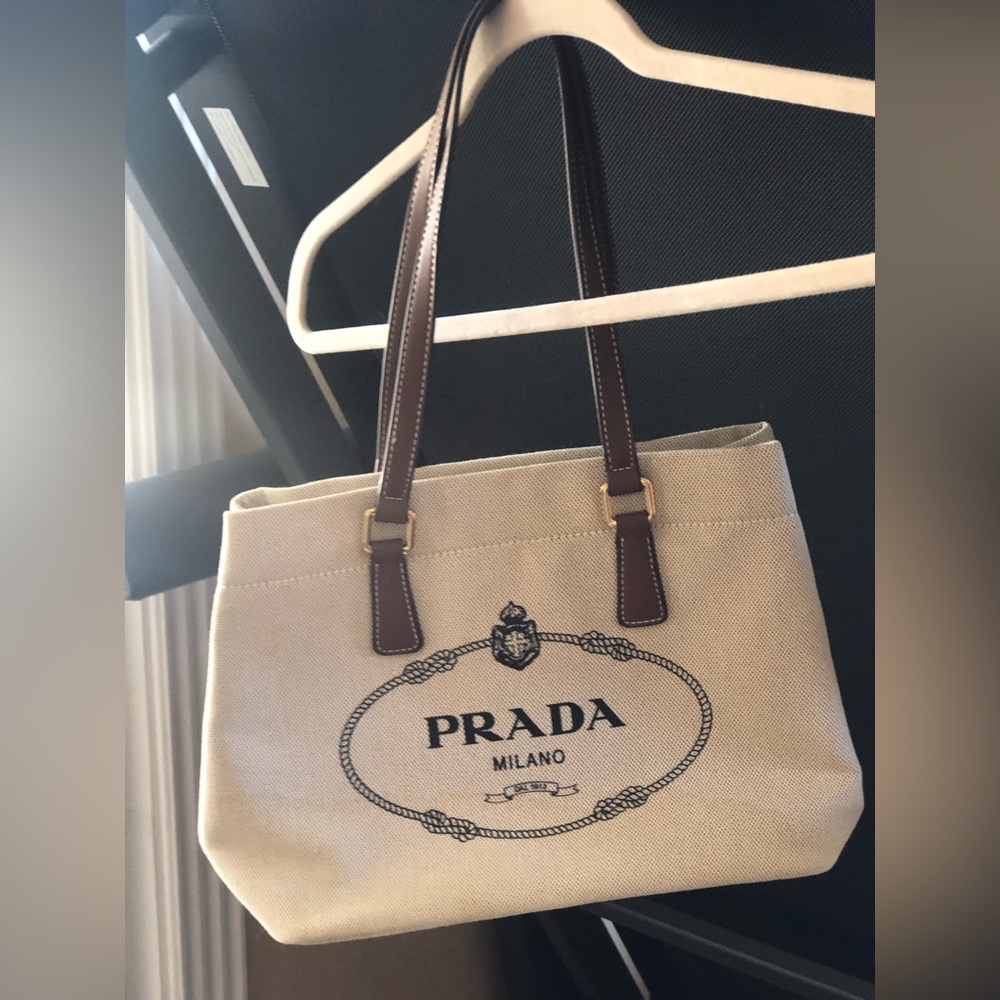 Smaller tote, has water stain